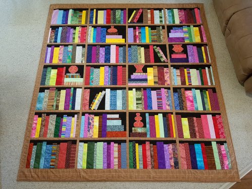 Read Every Day Quilt Downloadable Pattern Book Quilt Library Bookcase Quilt  