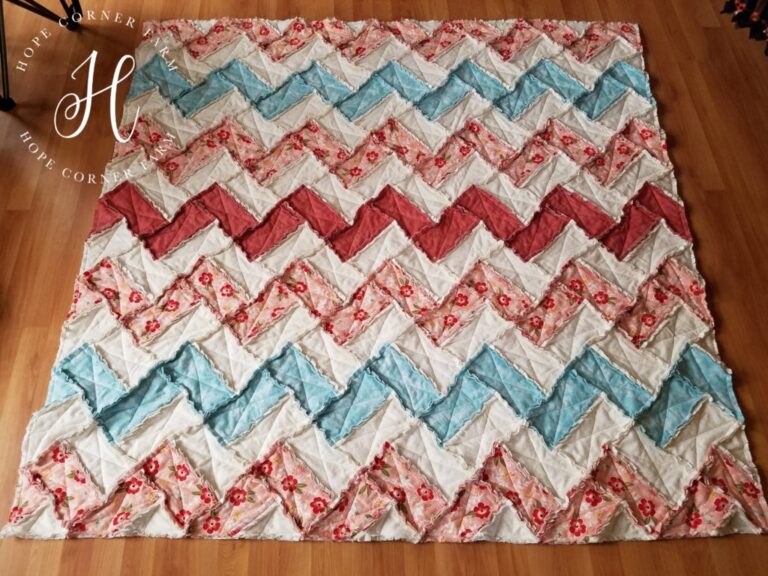 Free Chevron Rag Quilt Pattern