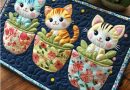 Cats in Pots Quilt.