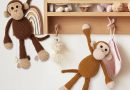 Colorful Crochet Monkey + Rainbow Rug