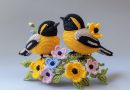 Songbirds in Bloom – Crochet Amigurumi Birds on a Floral Branch