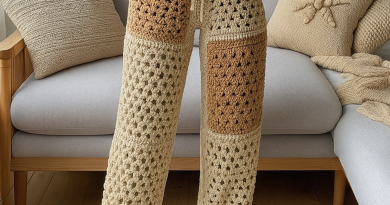 Boho Patchwork Crochet Pants – A Cozy Statement Piece