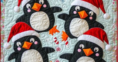 Penguin Christmas Quilt – Step-by-Step Tutorial (English)