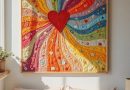 Heartburst Quilt Wall Art – Pattern & Decorative Guide