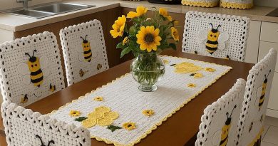Bee-Themed Crochet Kitchen Set – Pattern and Tutorial (English)
