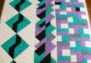 Modern Geometric Table Runner Quilt – A Bold, Colorful Accent for Any Space