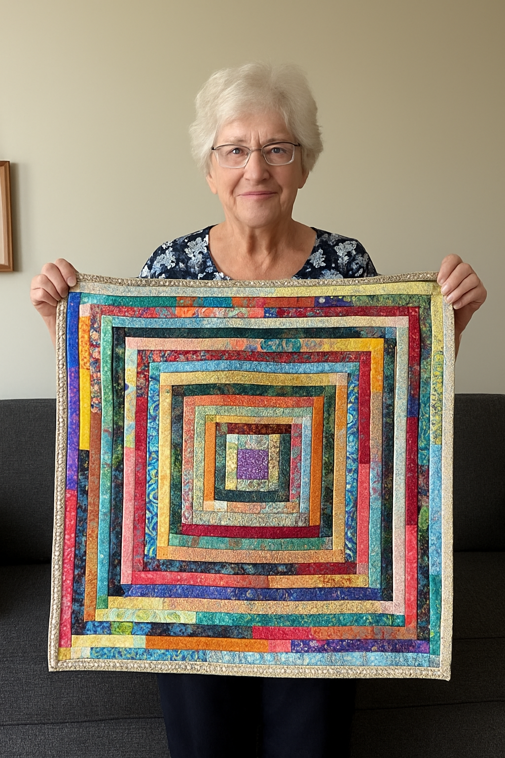 Giant Scrappy Spiral Quilt – Step by Step (US terms)