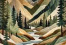 Nature-Inspired Quilting: Serene Mountain Landscape Quilt