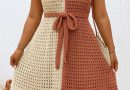 Two-Tone Crochet Summer Dress – Step-by-Step Pattern