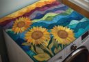 Quilted Sunflower Cover – A Touch of Art and Color for Your Home