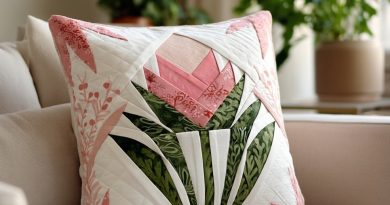 Modern Floral Paper-Pieced Pillow – Step by Step