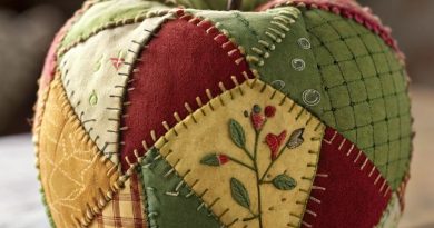Patchwork Apple with Embroidery – Step by Step Tutorial