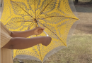 Crochet-Lined Transparent Umbrella – Step-by-Step Tutorial