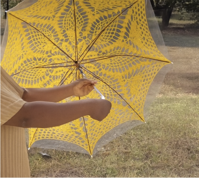 Crochet-Lined Transparent Umbrella – Step-by-Step Tutorial
