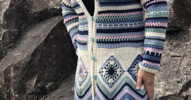 Boho Chevron & Granny Square Crochet Cardigan – Step by Step