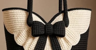 Monochrome Bow Tote – Step by Step (US terms)
