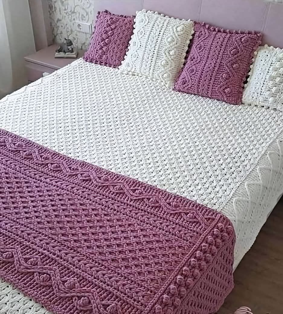Plush Aran Texture Bed Set