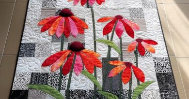 Coneflower Appliqué Quilt – Step by Step Tutorial