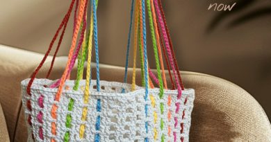 Rainbow Stripes Crochet Tote Bag – Free Pattern