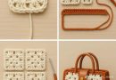 Granny Square Crochet Handbag – Step by Step Tutorial
